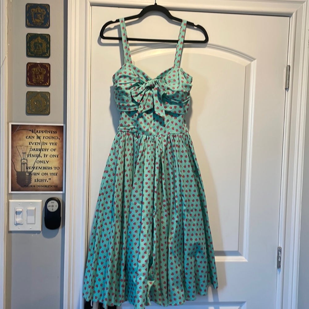 Unique Vintage strawberry swing dress